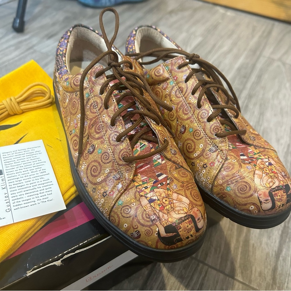 Icon Sneakers, Italian Art Design, Size 6